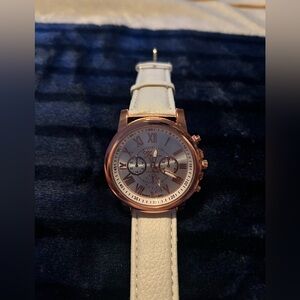 Rose Gold and White Watch